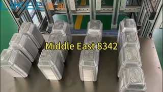 LK-T80 Alüminyum folyo 8342 konteyner yapma makinesi Orta Doğu Sıcak satış