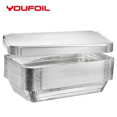 satın al Büyük Kapasiteli Tek kullanımlık Alüminyum Folyo Pan Kapaklı Tam Boyutlu Pan online manufacture