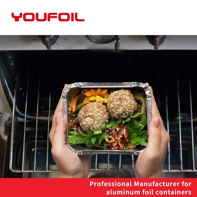 satın al Restoran için Mikrodalgaya Uygun Tek Kullanımlık Alüminyum Folyo Tepsi 1 LB online manufacture