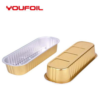 satın al OEM Geri Dönüştürülmüş Pasta Dörtgen Alüminyum Folyo Konteyner Gıda Pişirme Alüminyum Tepsisi online manufacture