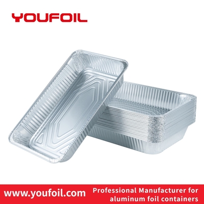 satın al Gıda sınıfı dikdörtgen alüminyum folyo konteyner tam boy patlıcan barbekü online manufacture