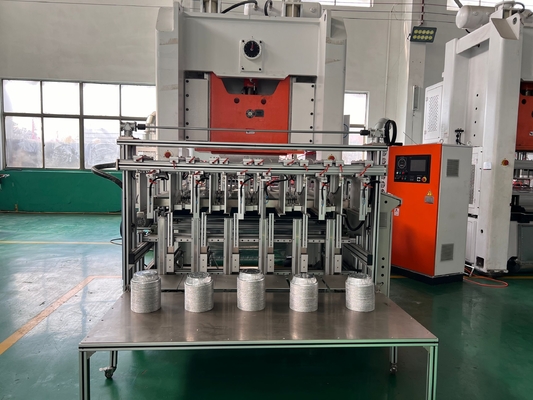 satın al 3 Fazlı 80T Alüminyum Folyo Kap Konteyner Yapma Makinesi online manufacture