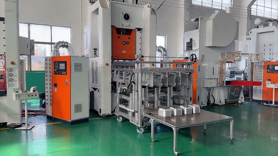 satın al LIKEE Alüminyum Folyo Kap Konteyner Yapma Makinesi Otomatik İstifleyici Gümüş Folyo Yapma Makinesi online manufacture