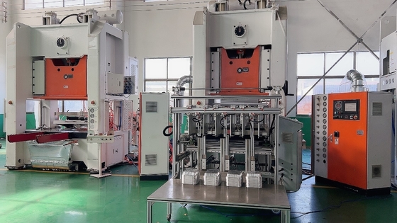 satın al 3 Fazlı Yarı Otomatik Alüminyum Folyo Kap Konteyner Yapma Makinesi 75 Vuruş/Dakika online manufacture
