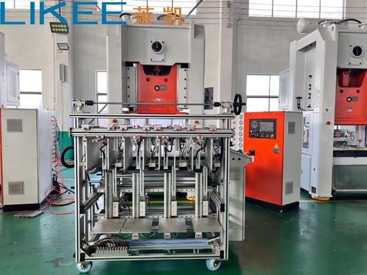 satın al Tam otomatik alüminyum folyo gıda konteyner makinesi LIKEE T80 4 boşluklar online manufacture