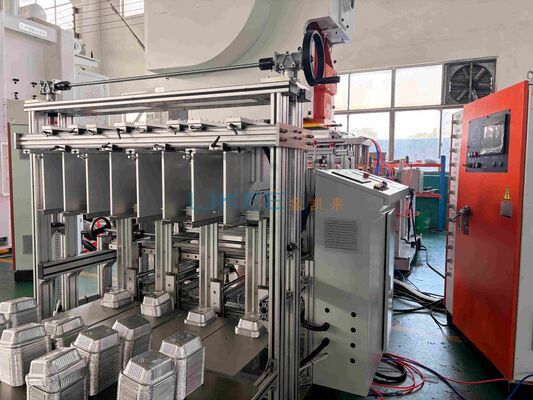 satın al 63 tonluk Alüminyum folyo konteyner yapım makinesi, 24/7 satış sonrası destek ve 9000-12000 Pcs/Saat çıkışı ile Çevrimiçi üretim