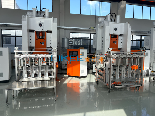 satın almak Alüminyum folyo plaka yapma makinesi 80ton H-frame 4-6 boşluklu kapalı yağlama ile otomatik üretim hattı Çevrimiçi üretim