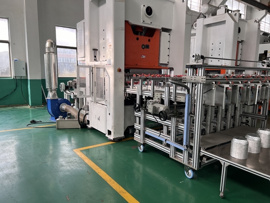 150~260mm Strok Ayarlanabilir Alüminyum Folyo Kap Yapma Makinesi, 0.2mm Alüminyum Folyo İçin