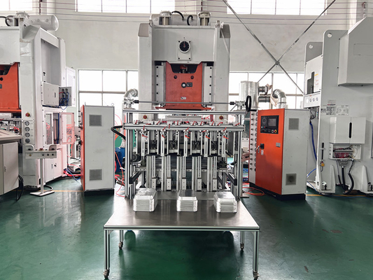 Tam Boyutlu Alüminyum Konteyner Yapma Makinesi 5 boşluklu PLC Kontrolü
