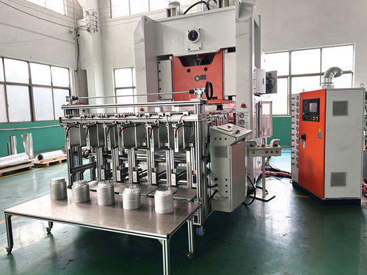 Büyük ölçekli üretim için 12000 pcs / saat otomatik alüminyum folyo konteyner yapma makinesi