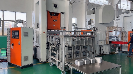 26KW Alüminyum Folyo Kap Konteyner Yapma Makinesi, 1220 x 900 mm Gıda Tabağı Boyutları