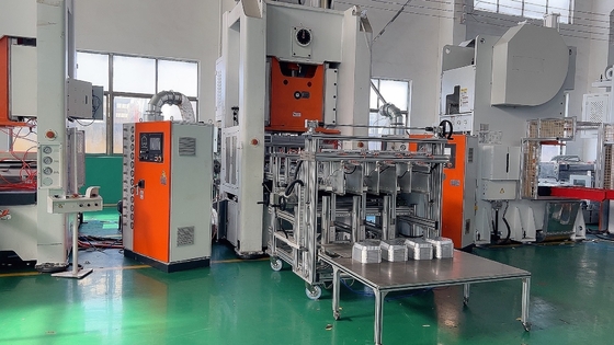26KW Mekanik Güç Kaynağı Alüminyum Folyo Kap Konteyner Yapma Makinesi 1-5 Kaviteli