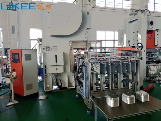 LK-T63 Alüminyum folyo konteyner yapma makinesi Siemens Motor C Tipi Hidrolik Baskı
