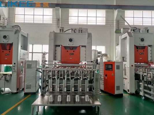 H Çerçeve Mitsubishi PLC 12000 Adet/saat Alüminyum Folyo Kap Konteyner Üretim Hattı