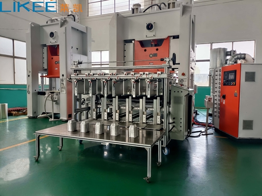 6 Hazneli 380v 50Hz Gümüş Alüminyum Folyo Tabak Yapma Makinesi