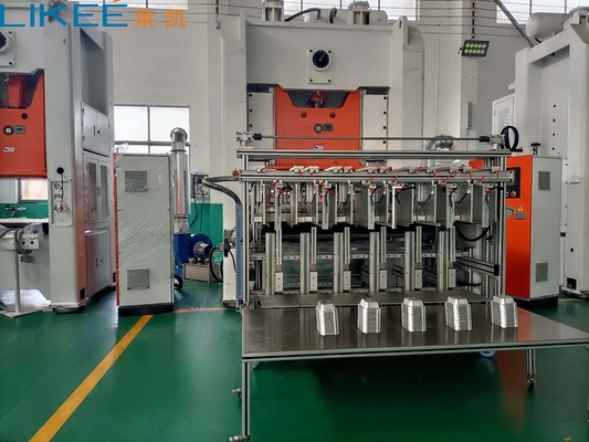 Saatlik 12000 Adet Alüminyum Folyo Gıda Kabı Üretim Makinesi, Siemens Motorlu 380V 50HZ