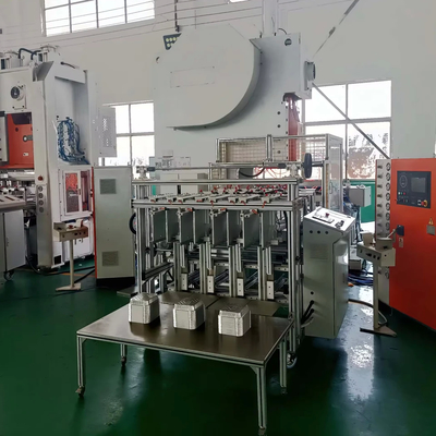 H Çerçeve 19.8 KW Alüminyum folyo tepsisi yapma makinesi beyaz ve turuncu gövde ile