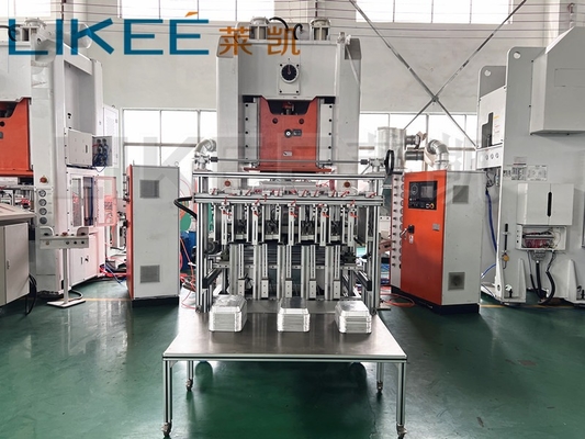 LK-T80 Gıda Konteyneri Alüminyum Folya Pencerleme Otomatik Yapım Makinesi Saatte 12000 PCS