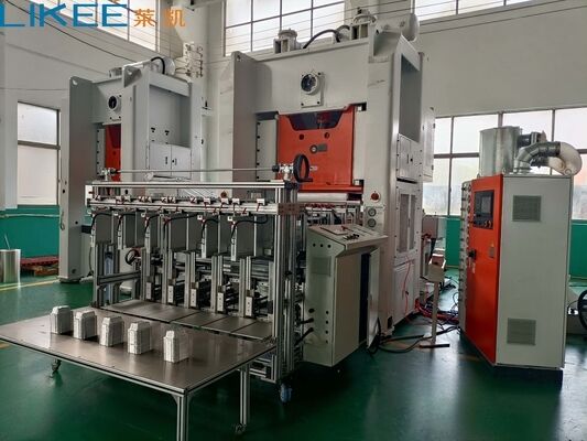 Alüminyum folyo konteyner makinesi, seri üretim için 130 ton H çerçeve baskı hattı
